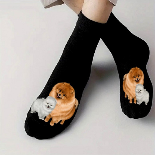 Špic Pomeranian Bavlněné Ponožky