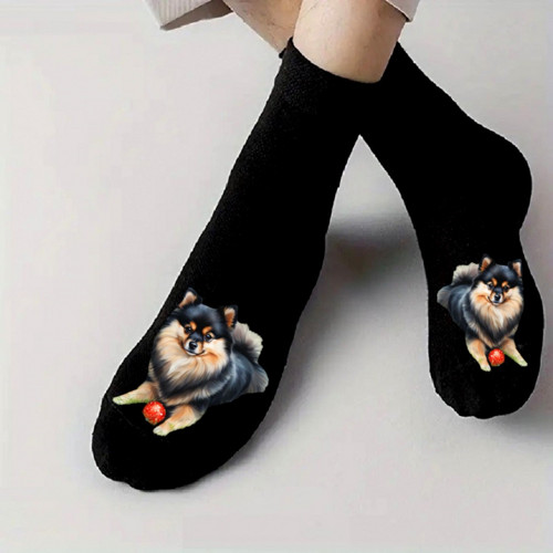 Špic Pomeranian Bavlněné Ponožky