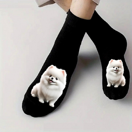 Špic Pomeranian Bavlněné Ponožky