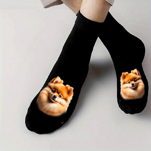 Špic Pomeranian Bavlněné Ponožky