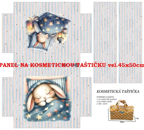 Panel na taštičku bavlna — foto 1