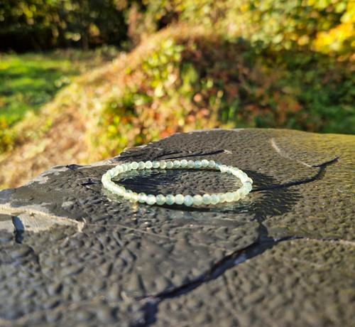 Zelený apatit/fluorapatit*broušený*náramek — foto 1