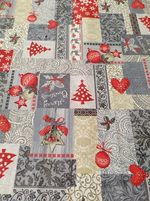VÁNOČNÍ UBRUS - vánoční patchwork — foto 1