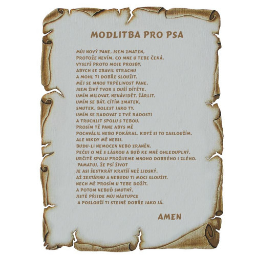 768 / Modlitba pro PSA - pergamen MALÝ — foto 1