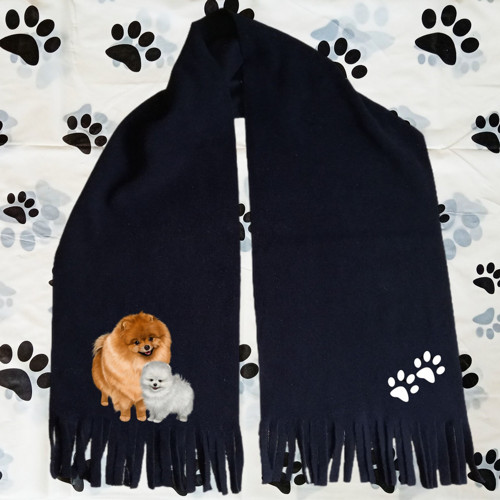 ŠPIC POMERANIAN ZIMNÍ FLEECOVÁ ŠÁLA s ref. prvkem