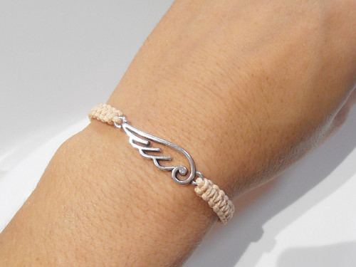 *Andělské křídlo* - macramé náramek (Unisex)
