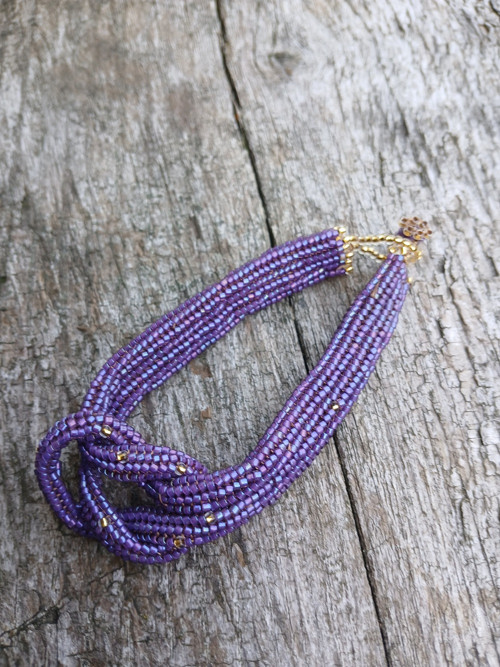 Náramek šitá dutinka - uzlík 20 cm