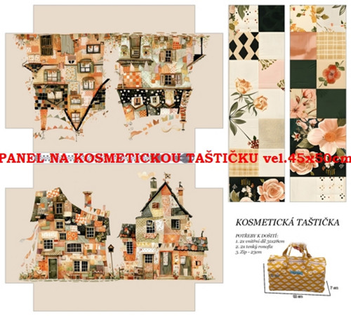 Panel na taštičku bavlna — foto 1