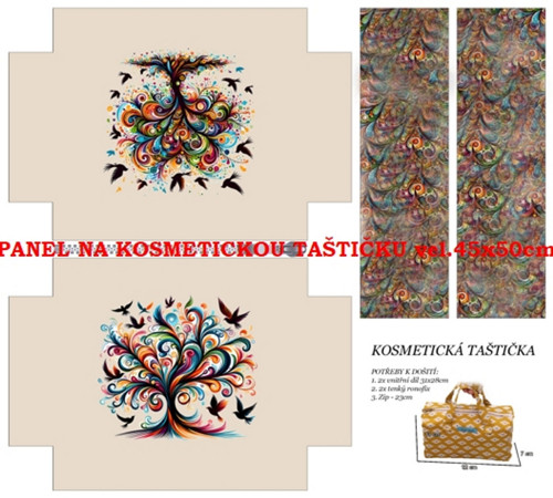 Panel na taštičku bavlna — foto 1