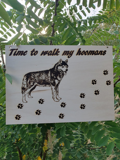 Dekorativní cedulka pro psí mazlíčky - s huskym