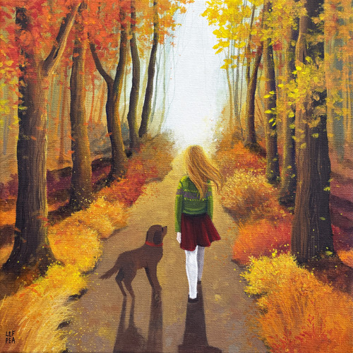 Podzimní procházka - 30x30cm — foto 1