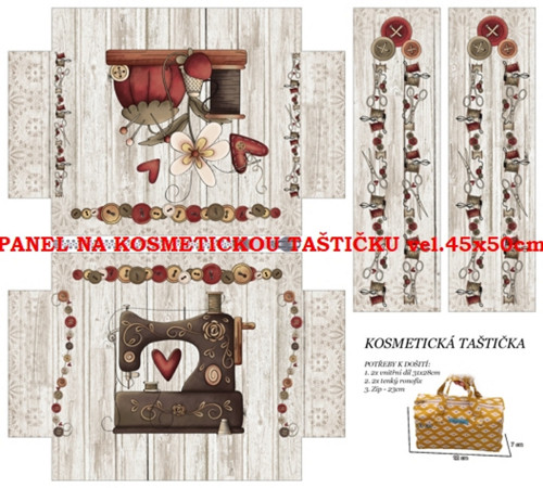 Panel na taštičku bavlna — foto 1