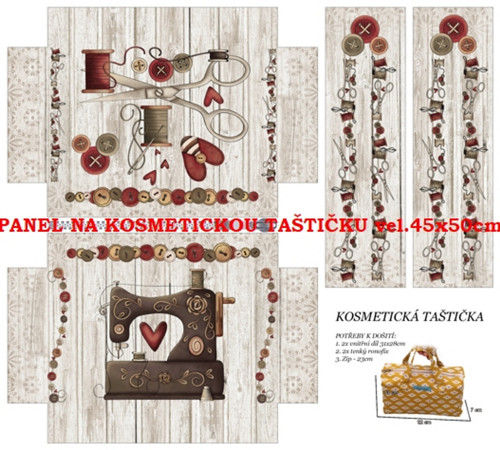 Panel na taštičku bavlna — foto 1