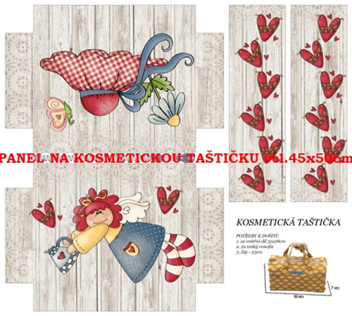 Panel na taštičku bavlna — foto 1