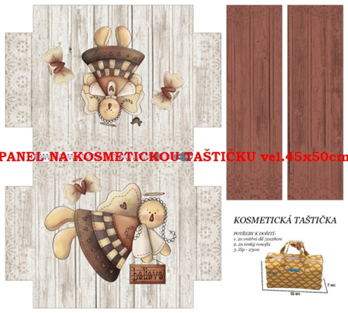 Panel na taštičku bavlna — foto 1