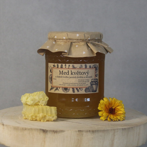 Včelí med květový 1000 g RAW