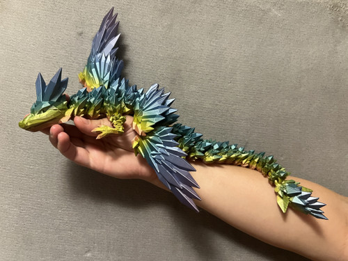 Krystalový Drak - 40 cm - 3D Tisk — foto 1