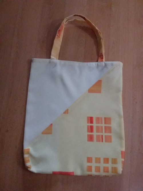 Taška nákupka oranžové kostičky