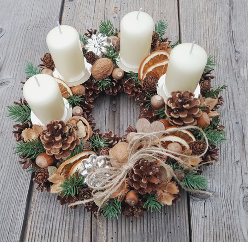 Adventní věneček "V přírodním stylu" — foto 1