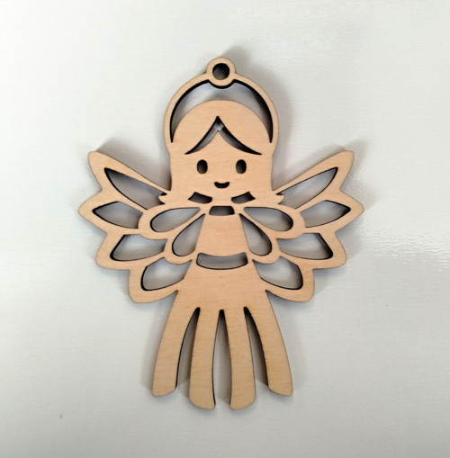 Dřevěný andílek01 -10cm