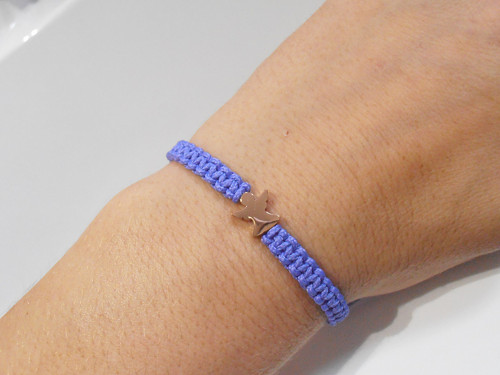*Anděl* - macramé náramek/Nerezová ocel — foto 1