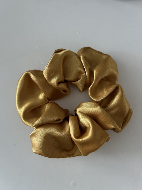 Scrunchie gumička - Zlatá - Vel. L