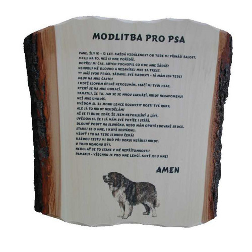 785 / Modlitba pro PSA - deska s kůrou II.