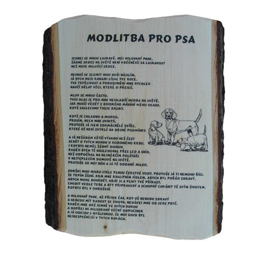 784 / Modlitba pro PSA - deska s kůrou III.