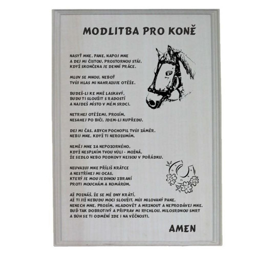 783 / Modlitba pro KONĚ - frézovaná deska