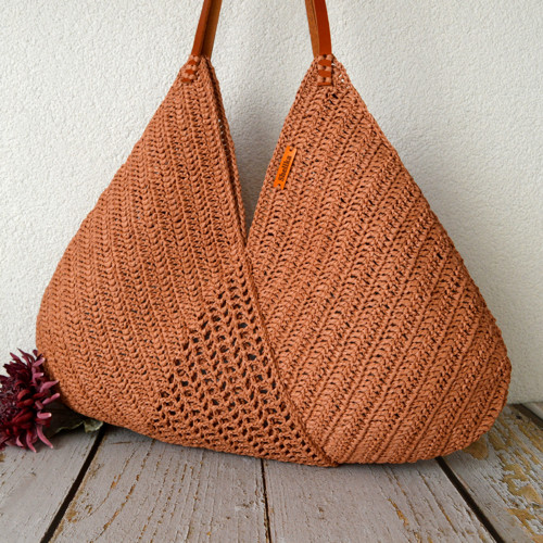SHARON- RAFFIA ISPIE, 50x40cm, kůže — foto 1