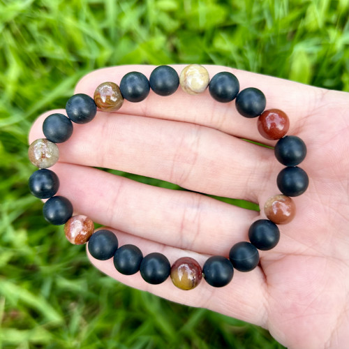 Náramek onyx a mokait — foto 1