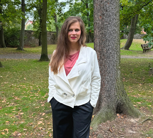 Oversize bílé sako