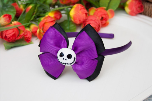 Čelenka do vlasov Halloween čierna/fialová — foto 1
