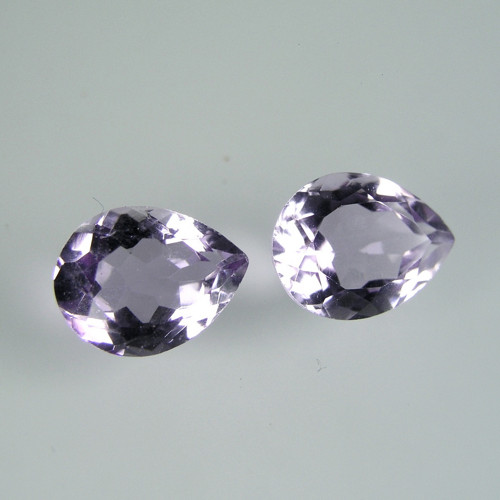 Broušené přírodní Ametysty, 3,25 ct./Pár, 9,2x7 mm