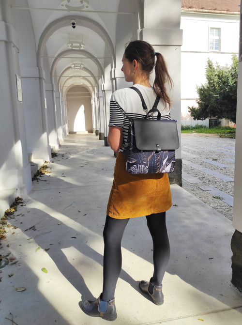 Vanessa backpack zlaté listy