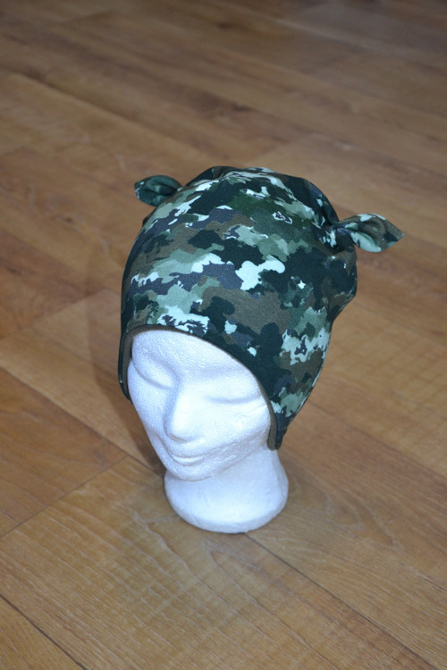 Zimní ušanka "maskáč" 49-53cm