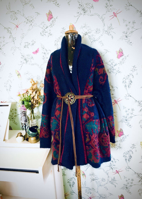 Boho Svetro kabát — foto 1