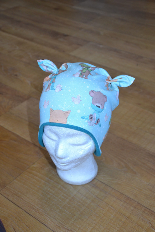 Zimní ušanka "medvídek a lišák" 49-52/3cm