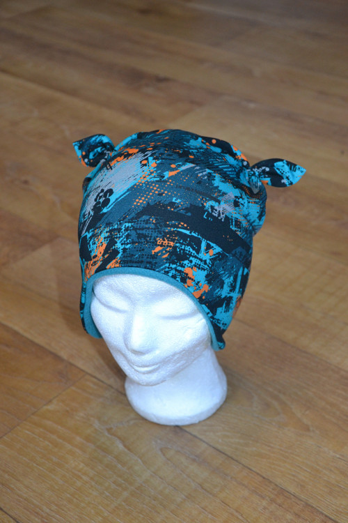 Zimní ušanka "abstrakt" 49-53cm