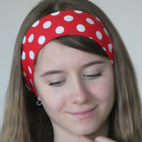 Čelenka Biela bodka na červenej