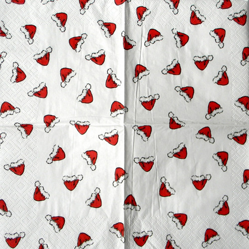 Červené čepičky - 25cm x 25cm