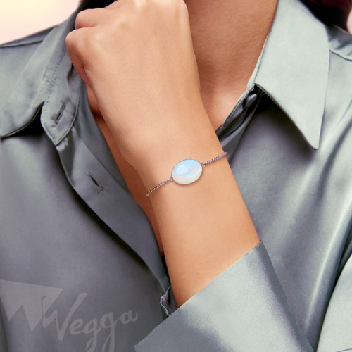 Opalite oval / Posouvný náramek OCEL — foto 1