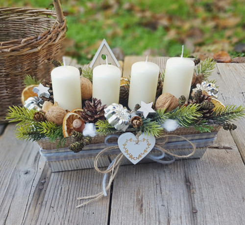 Adventní svícen v pečící formě — foto 1