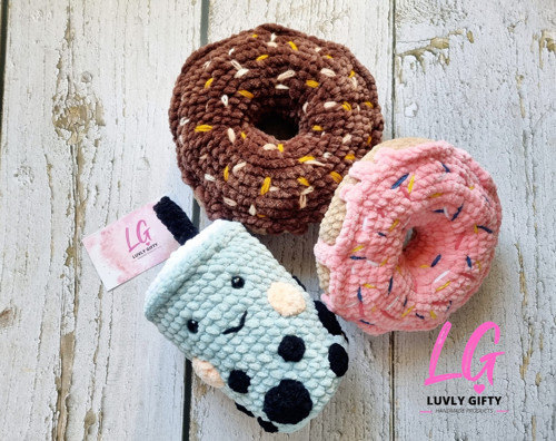 Návod na háčkovaný Donut a Bubble Tea