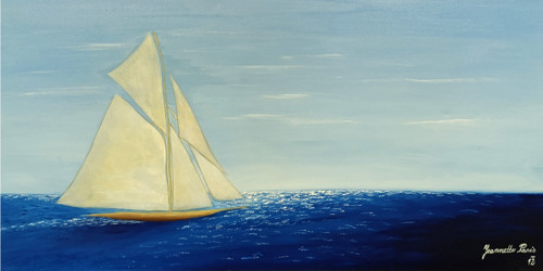 139. Za lepšími zítřky, olej, rozměry 50x100 cm.