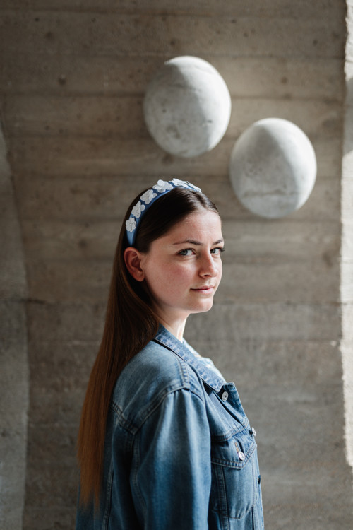Květinová čelenka Hortenzie Blu