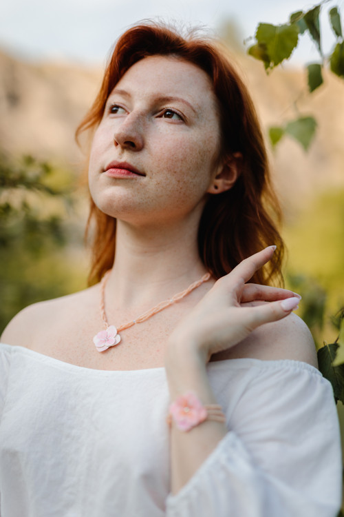 Náhrdelník z rokajlu Hortenzie Arancione