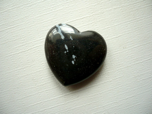 Vrt. srdíčko 20 mm - obsidián vločkový, č.6f