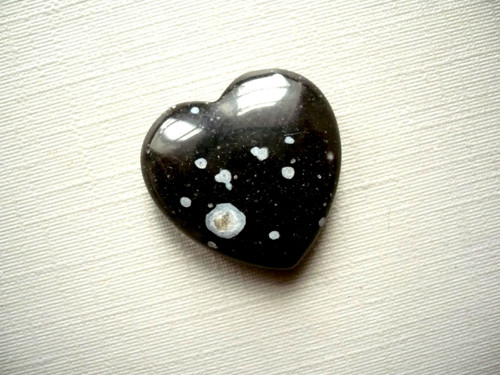Vrt. srdíčko 20 mm - obsidián vločkový, č.9f