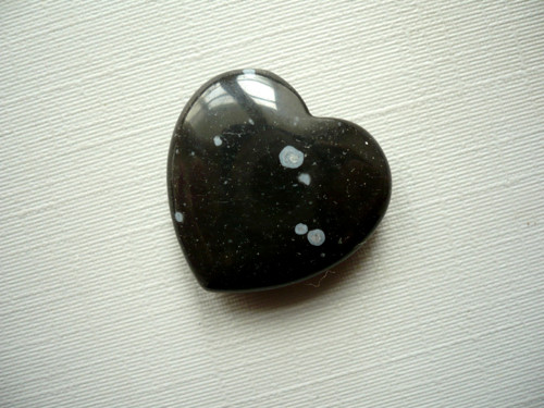 Vrt. srdíčko 20 mm - obsidián vločkový, č.14f